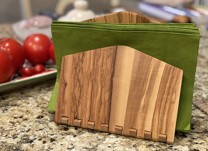 Olive wood napkin holder 2025