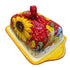 Borgioli - Sunflower on Red Butter Dish