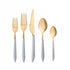 Ares 5 Piece Place Setting - Gold Finish with Grey Handle