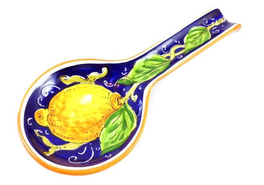 Borgioli - Lemons on Blue Spoon Rest