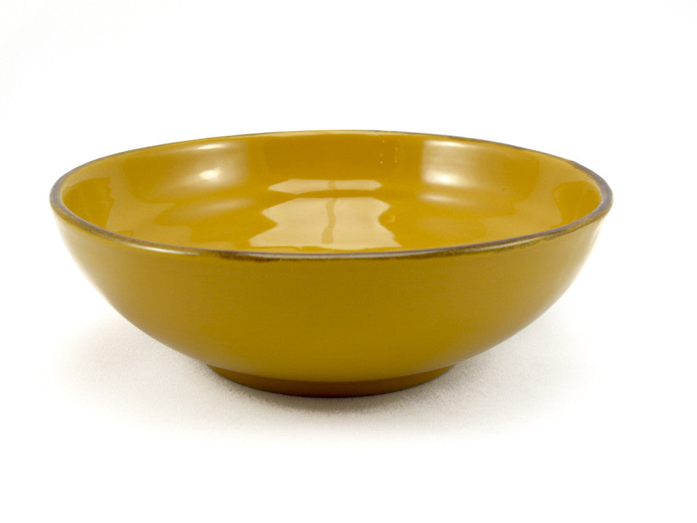 Yellow 30cm Bowl for Serving made by hand outside Florence, Italy by Ceramiche Fiorentine