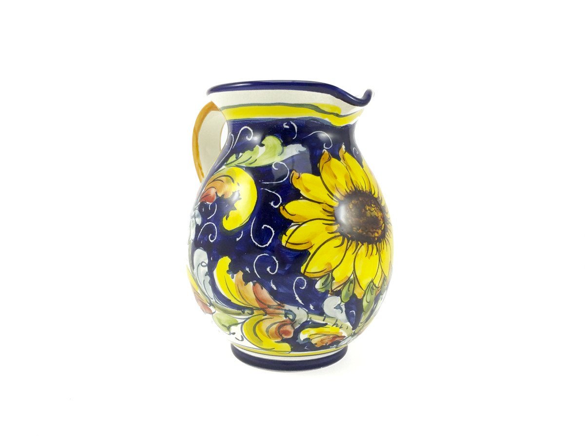 Borgioli - Sunflower on Blue Pitcher 500ml (16.9 fl oz)