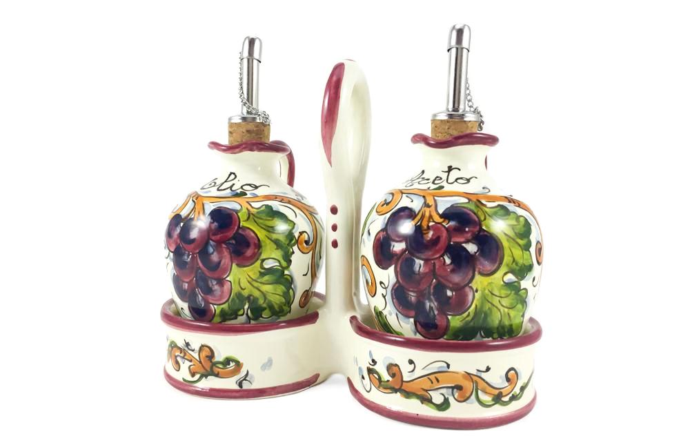 Borgioli - Grapes Oil & Vinegar Cruet Set