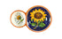 Borgioli - Sunflower on Blue Olive Dish