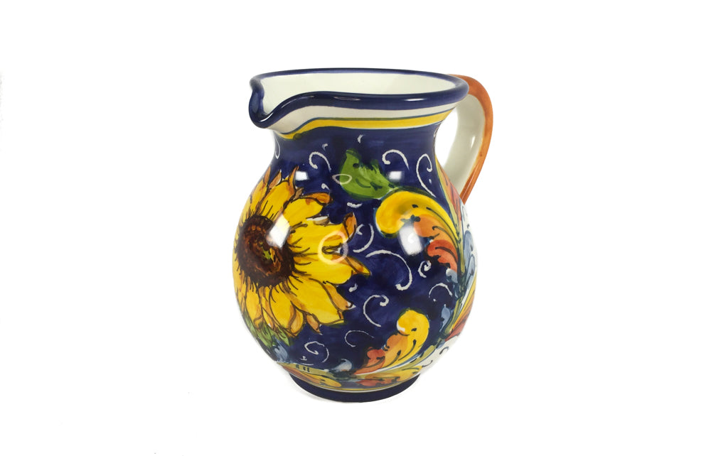 Borgioli - Sunflower on Blue Pitcher 250ml (8.5 fl oz)