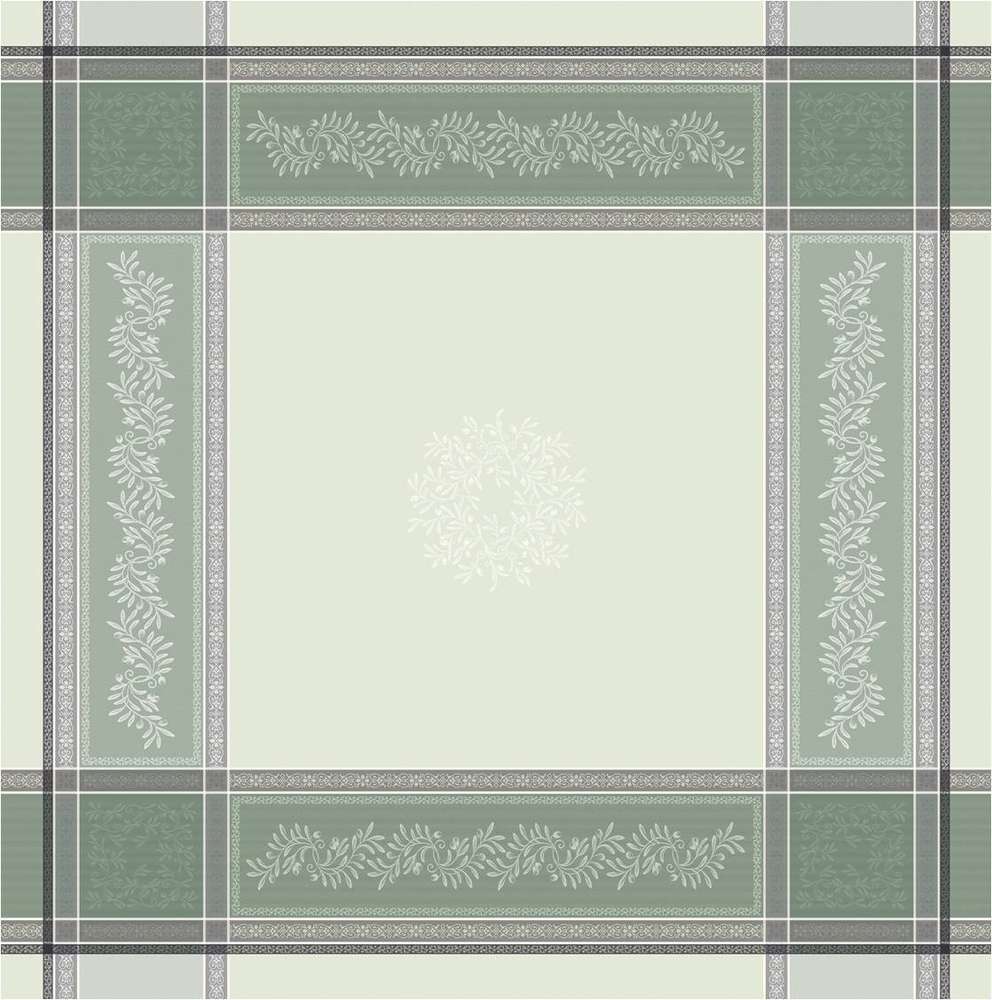 Tissus Toselli Olivia Green Tablecloth