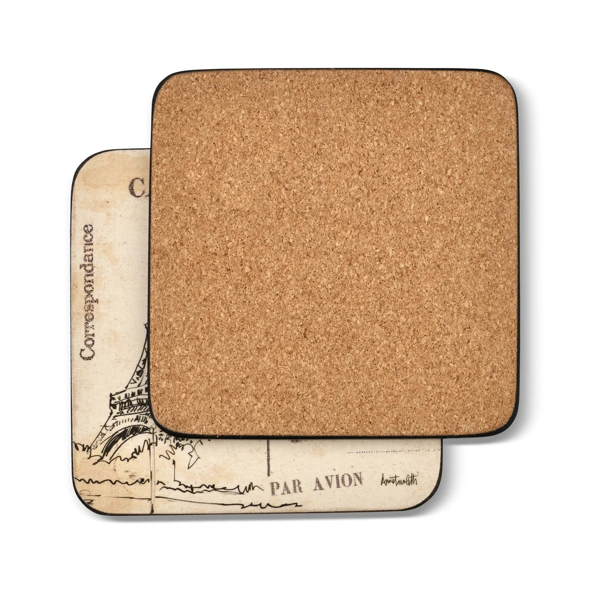 Pimpernel - Postcard Sketches Cork-Backed Coaster (Set of 6)