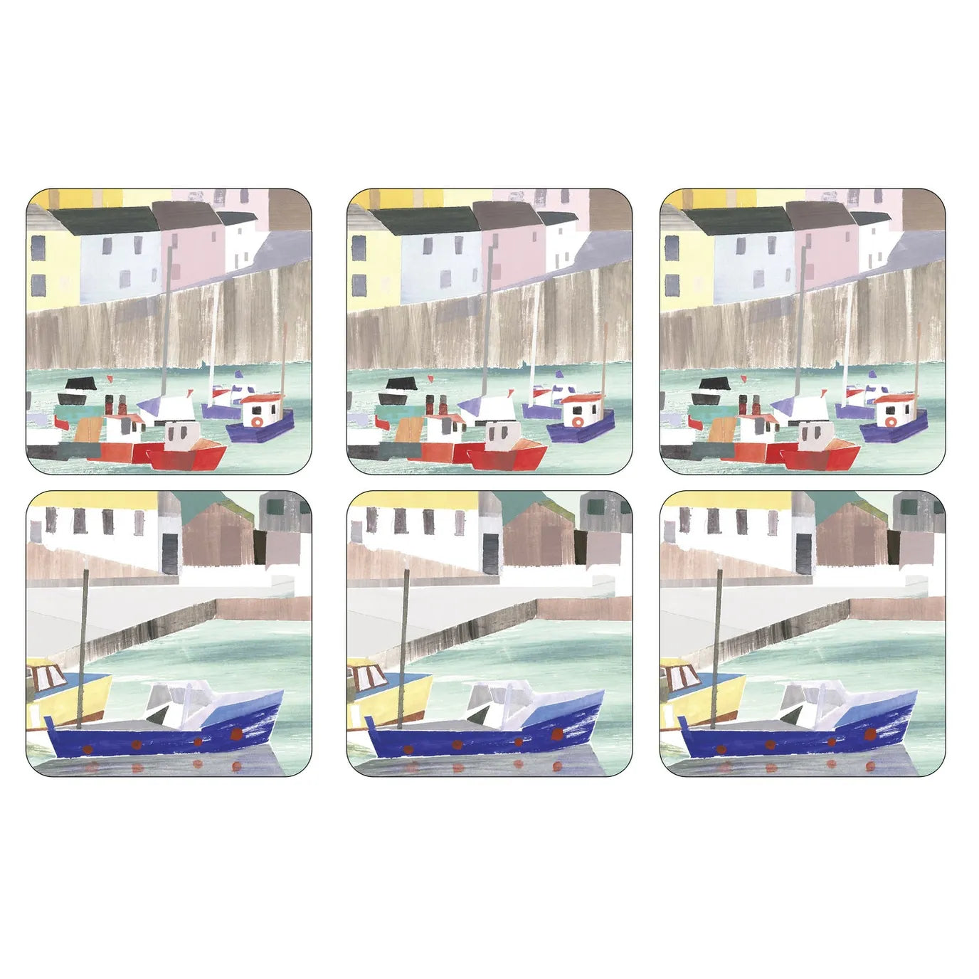 Pimpernel - Harbour Cork-Backed Coaster (Set of 6)