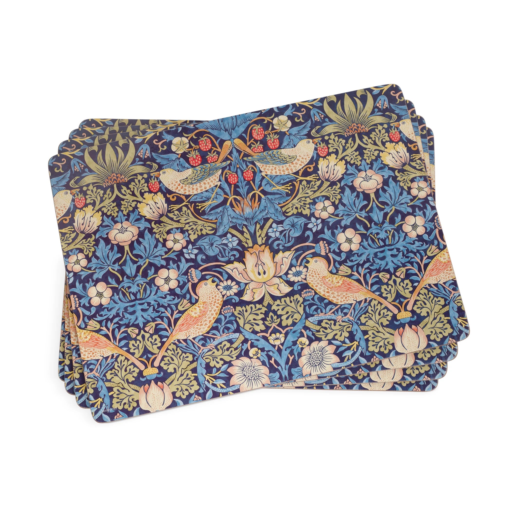 Pimpernel - Morris & Co Blue Strawberry Thief Cork-Backed Placemat (Set of 4)