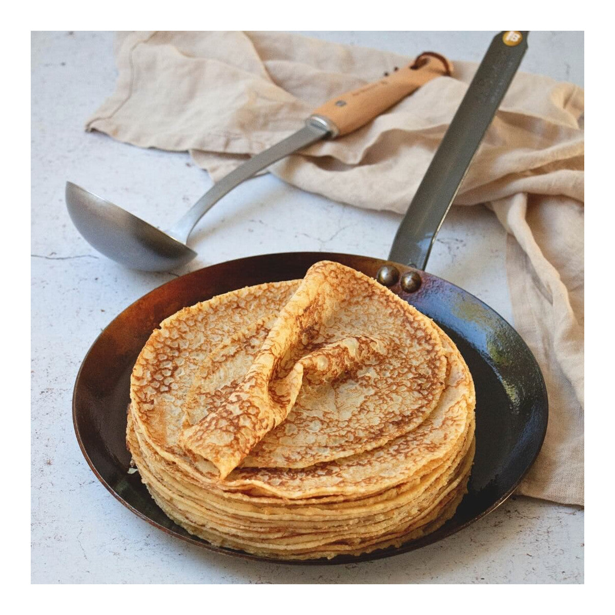 Debuyer "Mineral B" 24cm (9.5") Carbon Steel Pancake Pan