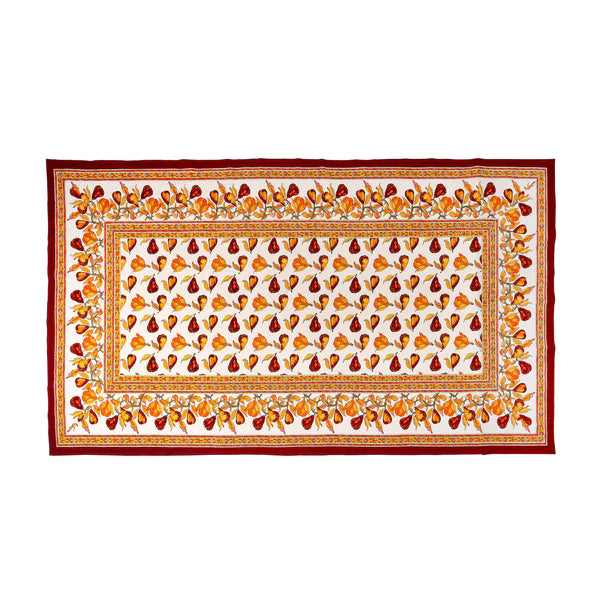 Orchard Pear Burgundy Tablecloth