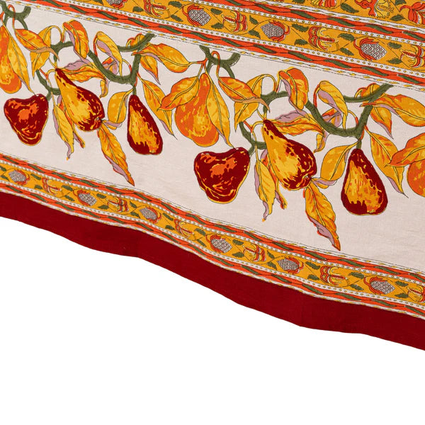 Orchard Pear Burgundy Tablecloth