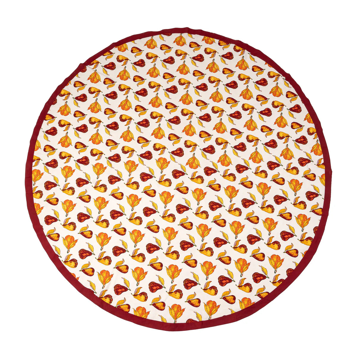 Orchard Pear Burgundy Tablecloth