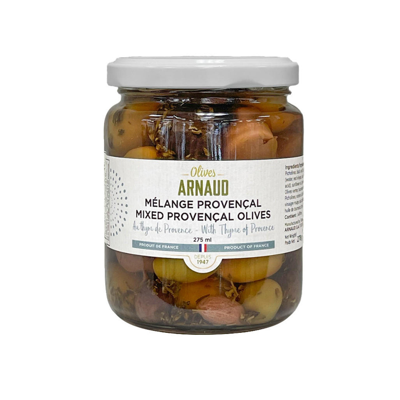 Arnaud Mixed Provencal Olives with  Thyme de Provence