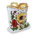Borgioli - Sunflower on White Sack Utensil Holder