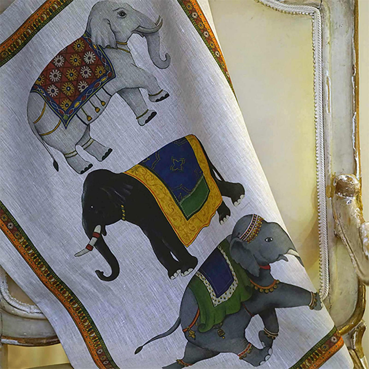 Tessitura Toscana - Linen Tea Towel "Barnum Grigio"