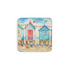 Pimpernel - Beach Huts Cork-Backed Coaster (Set of 6)