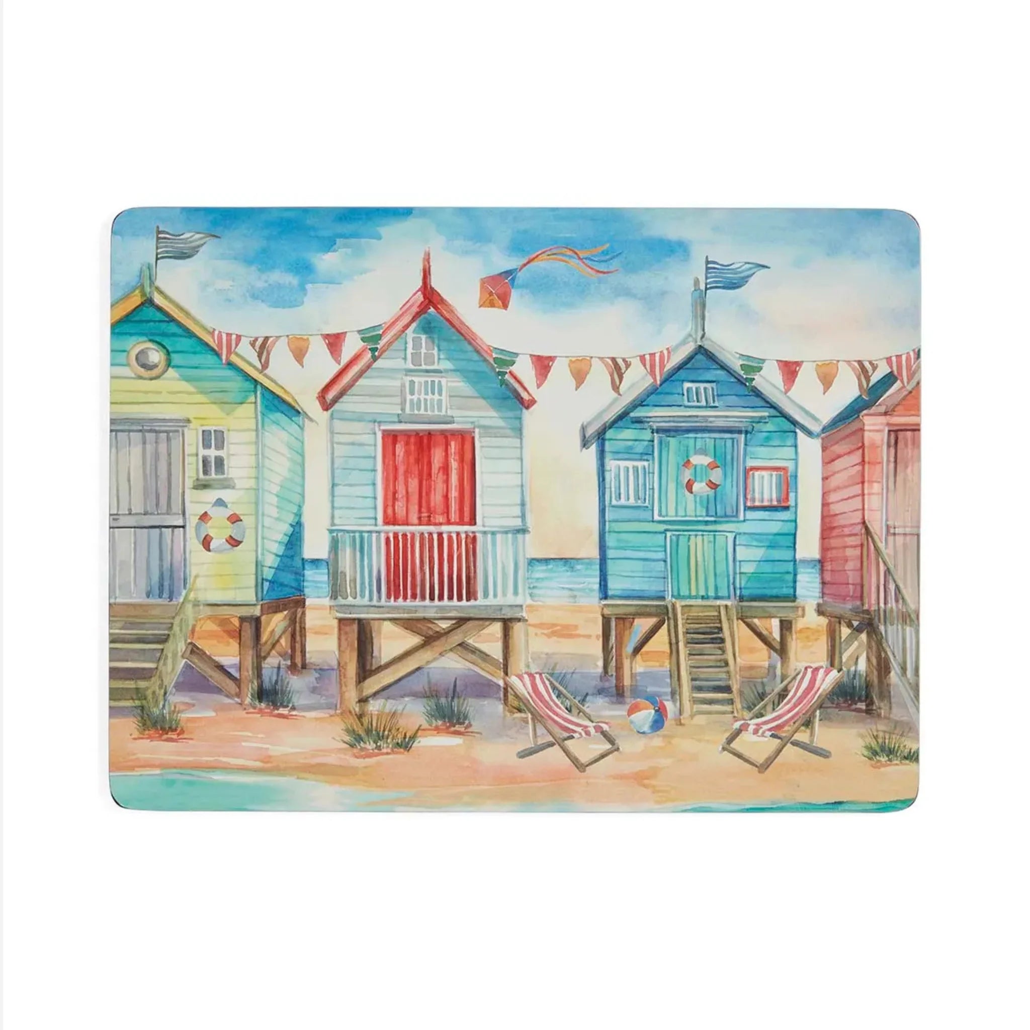 Pimpernel - Beach Huts Cork-Backed Placemats (Set of 4)