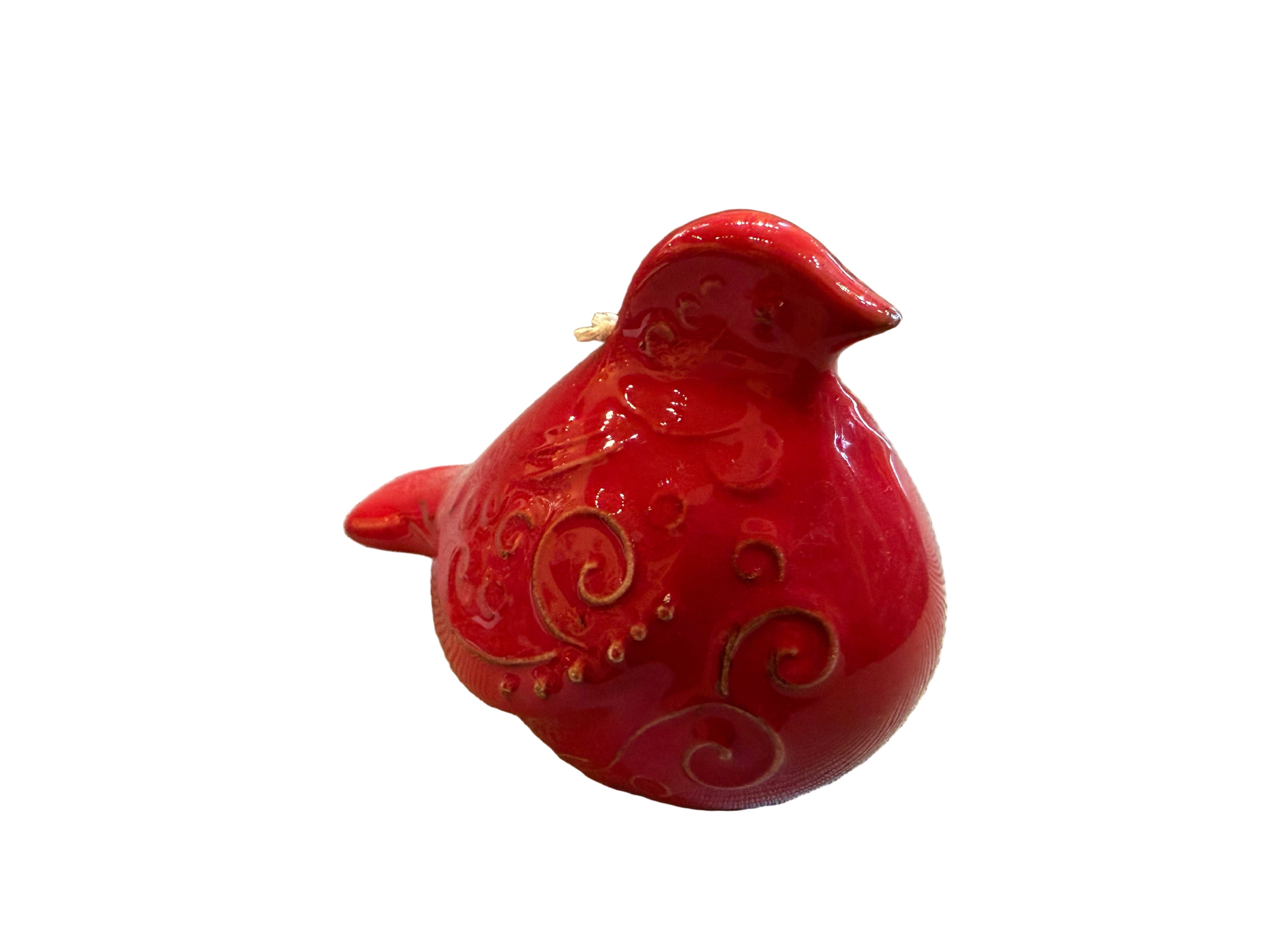 Galestro Natale Small Bird Bell - Red