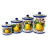 Borgioli - Lemons on White Extra Large Canister - 18.5cm