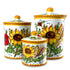Borgioli - Sunflower on White Small Canister (No Handles)