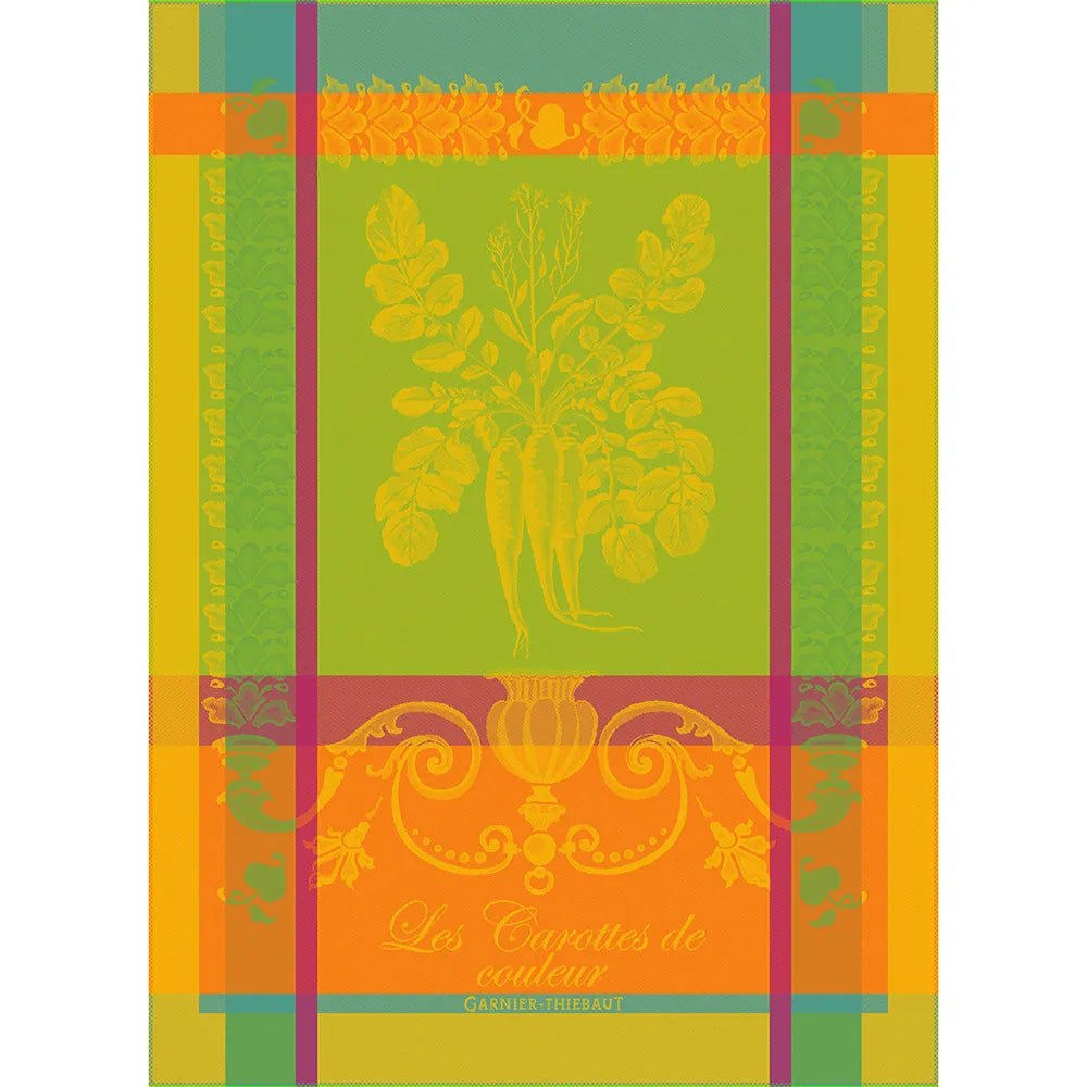 Garnier Thiebaut "Carottes De Couleur" Jacquard Kitchen Towel
