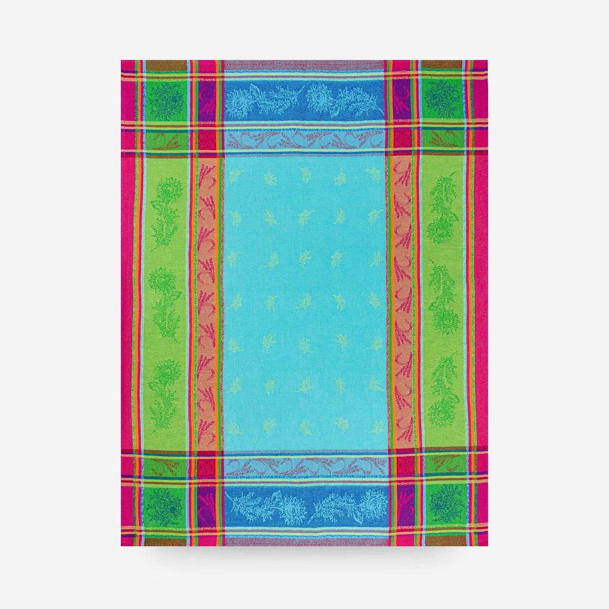 Tissus Toselli Cezanne Turquoise Tea Towel