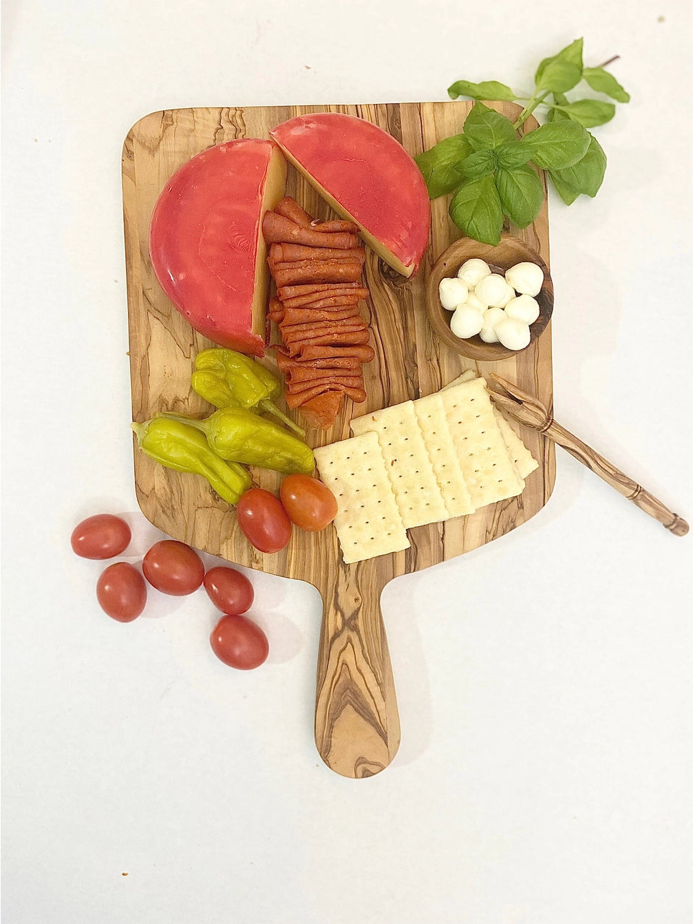 Olive Wood Cheese Serving Board - 14"