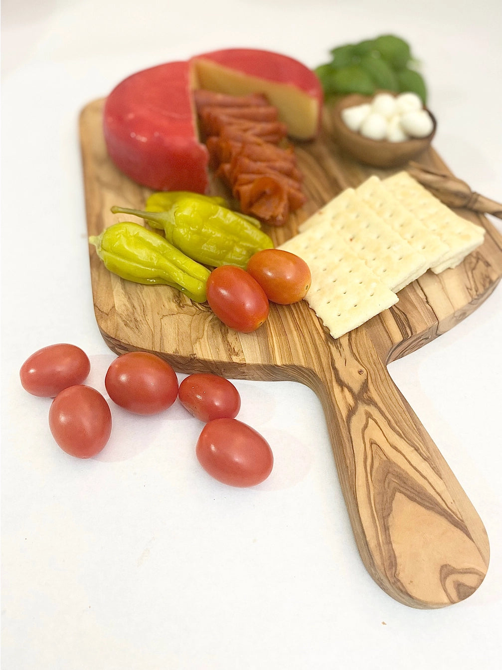 Olive Wood Cheese Serving Board - 14"