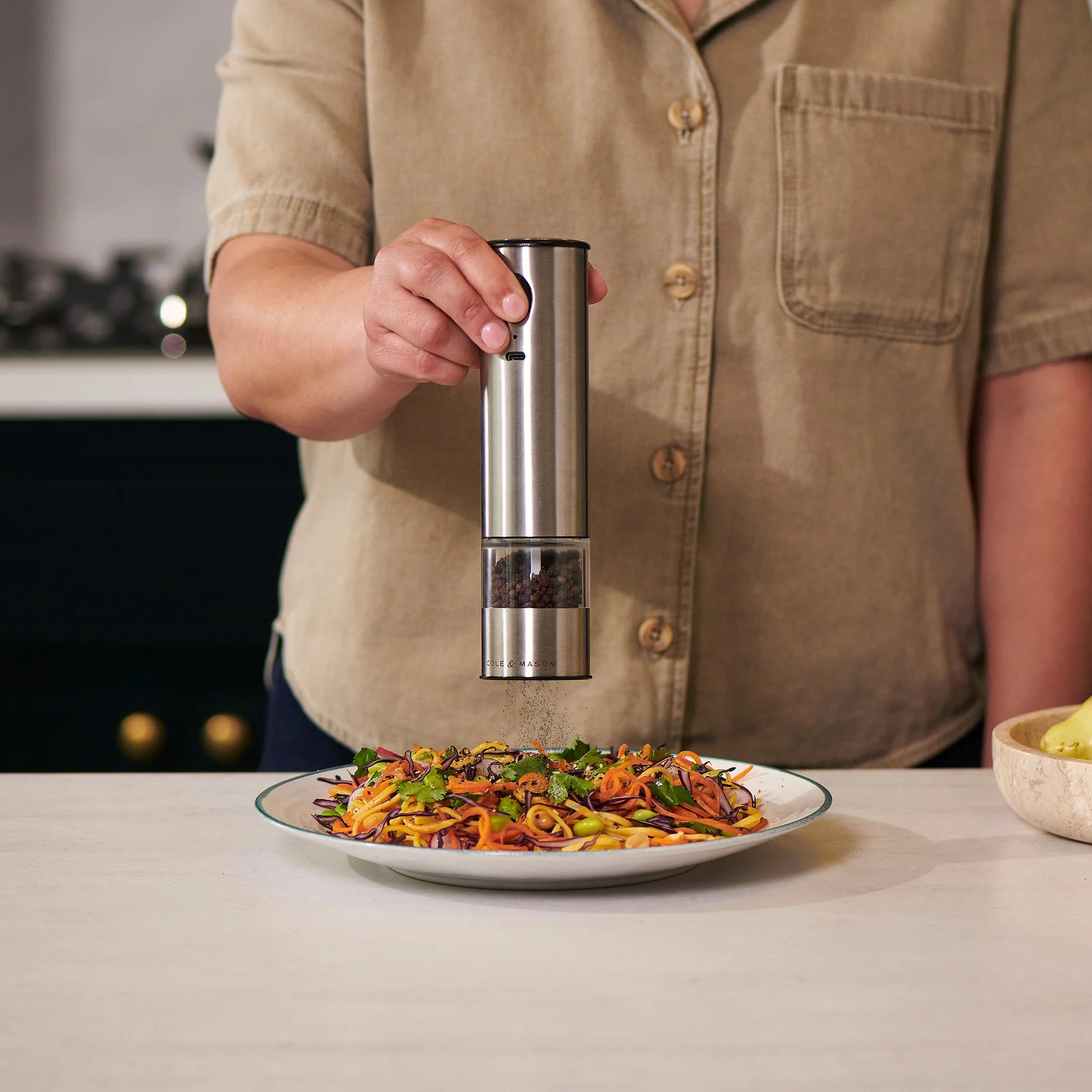Cole & Mason - Battersea USB Electric Pepper/Salt Mill - 21cm