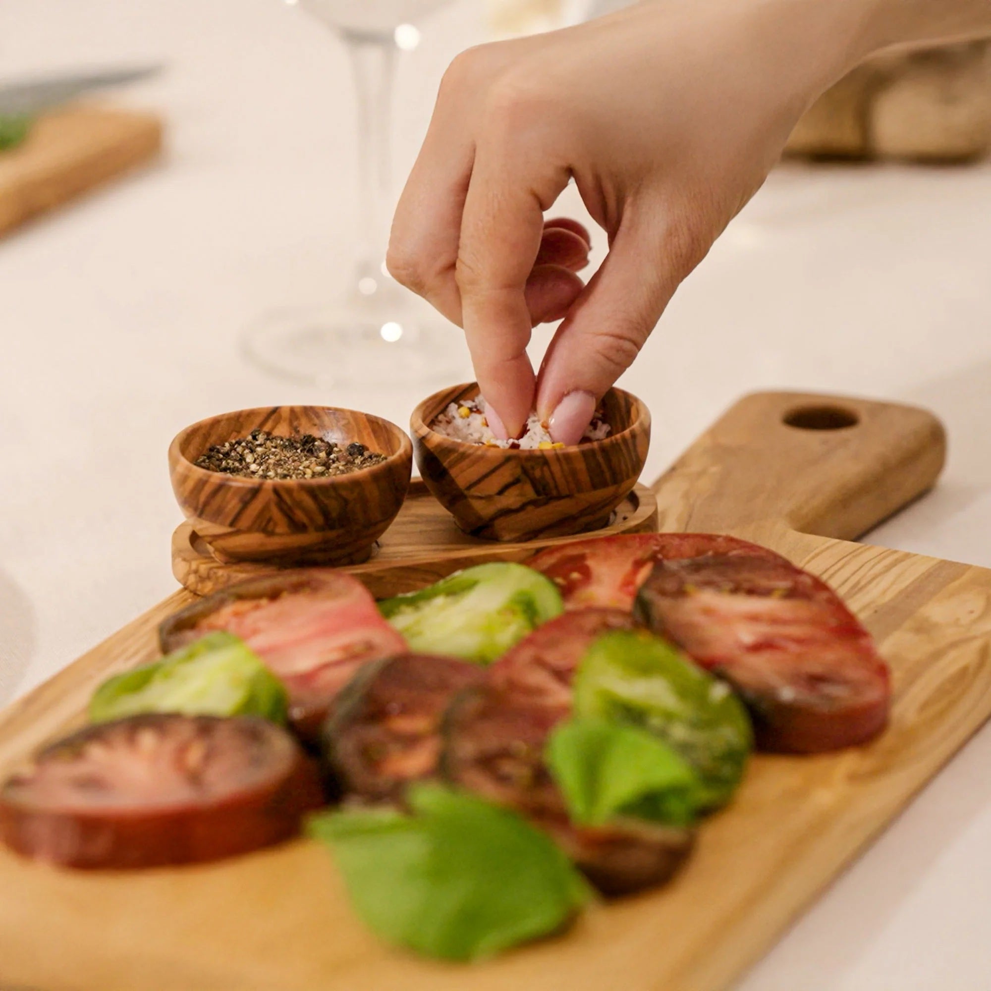 Cole & Mason - Portobello Olive Wood Pinch Pot Set