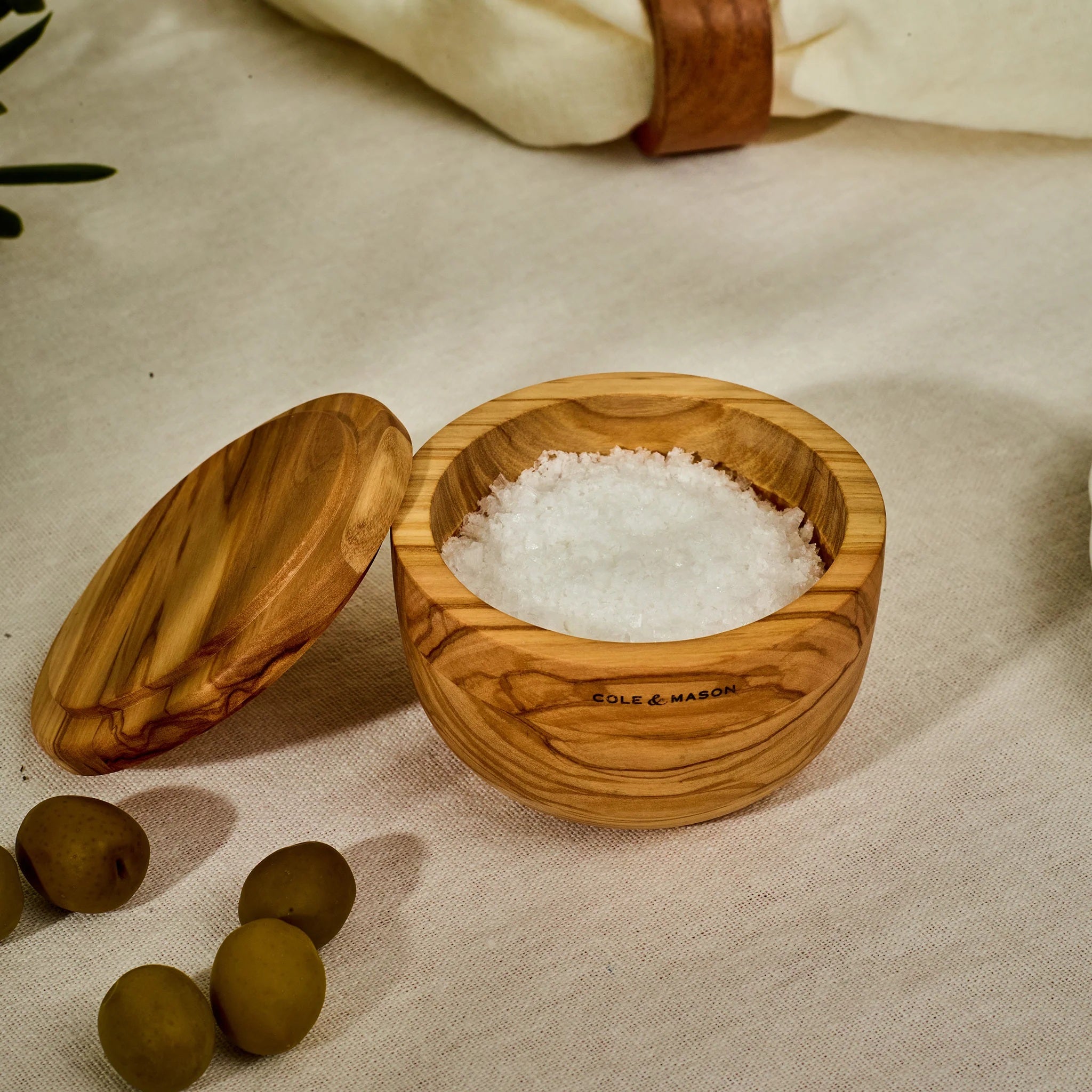 Cole & Mason - Olive Wood Salt Pot