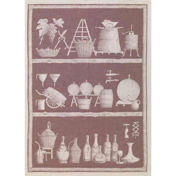 Tessitura Toscana - Linen Cotton Tea Towel "Slow Food Wine"