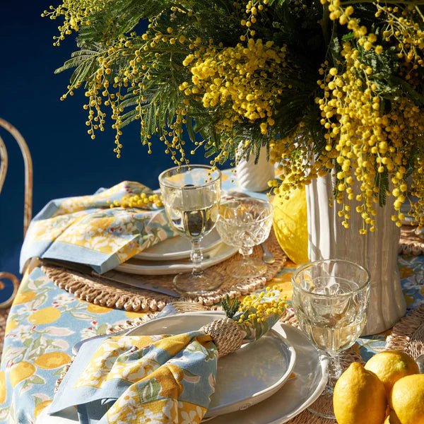 Citron Blue/Yellow Tablecloth
