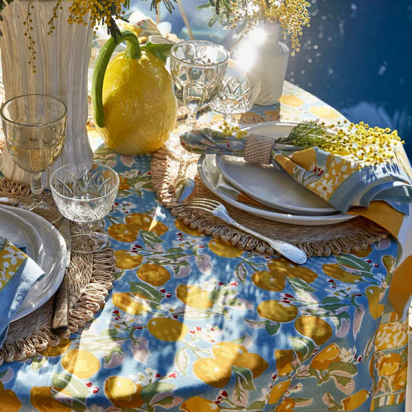 Citron Blue/Yellow Tablecloth