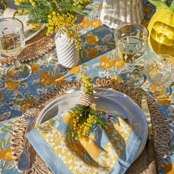 Citron Blue/Yellow Tablecloth