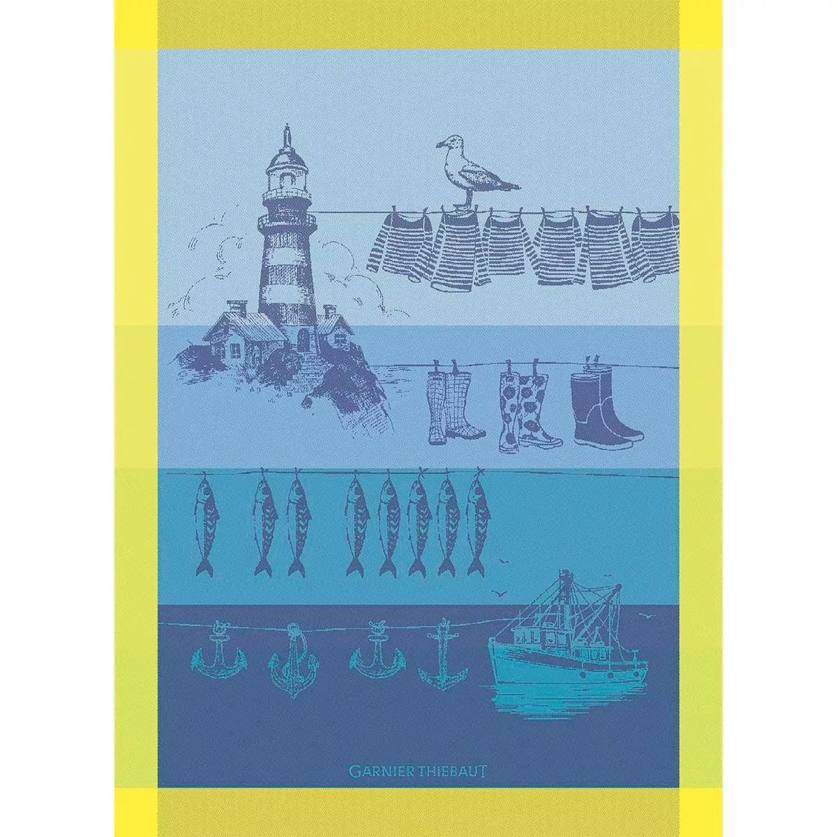 Garnier Thiebaut "Destination Mer Cire" Jacquard Kitchen Towel