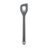 Gray Angled mixing spoon with hole on a white background