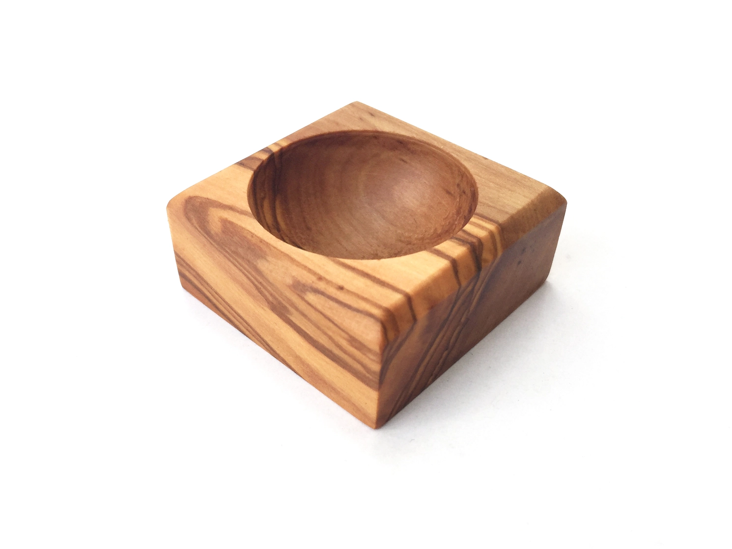 Square Olive Wood Egg Cups