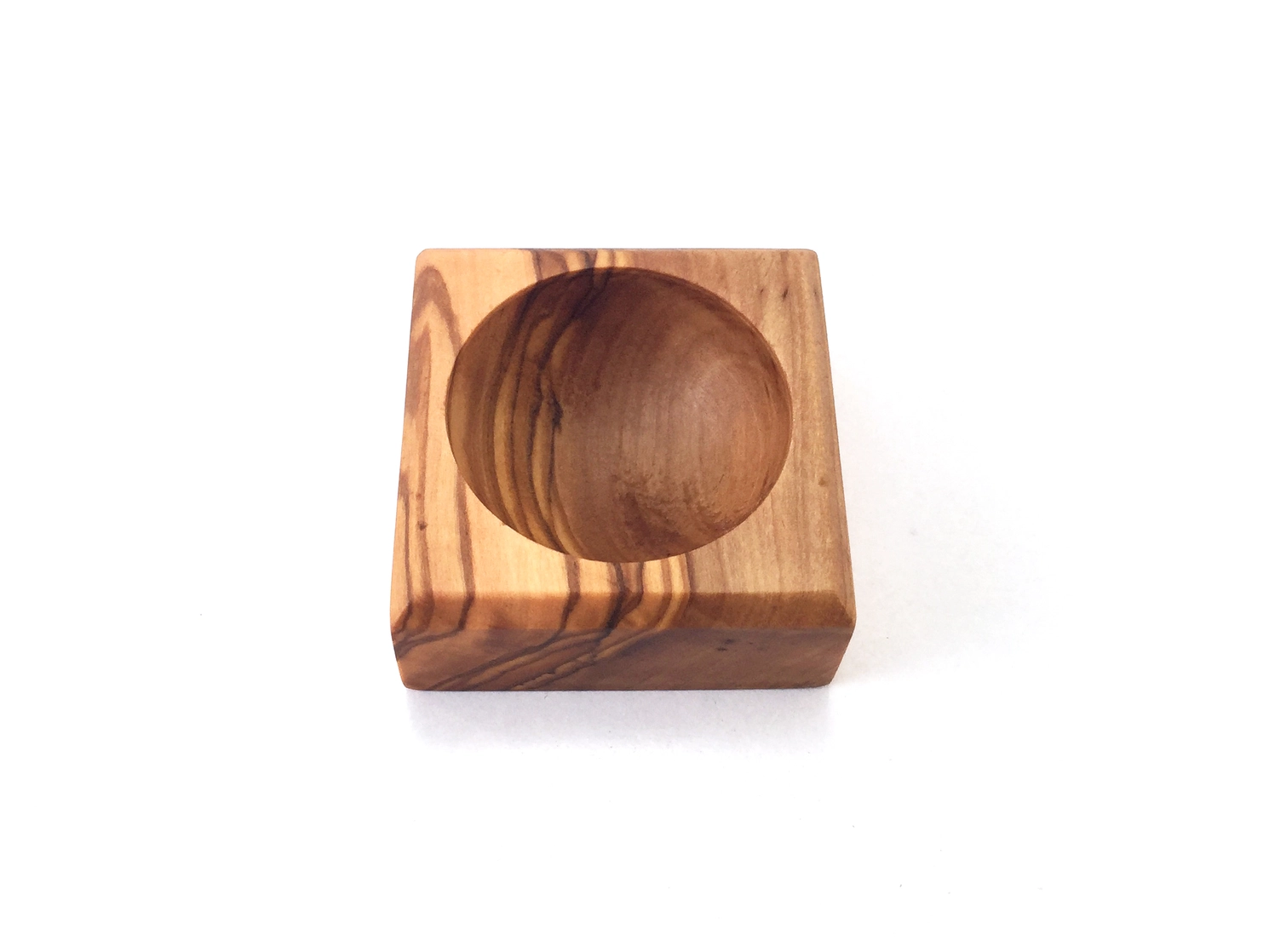 Square Olive Wood Egg Cups