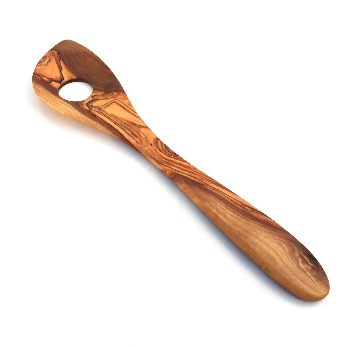 Olive Wood Flat Handle Mixing Spoon