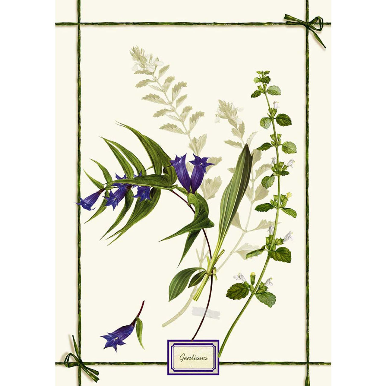 Tessitura Toscana - Linen Tea Towel "Fragrance Genziana"
