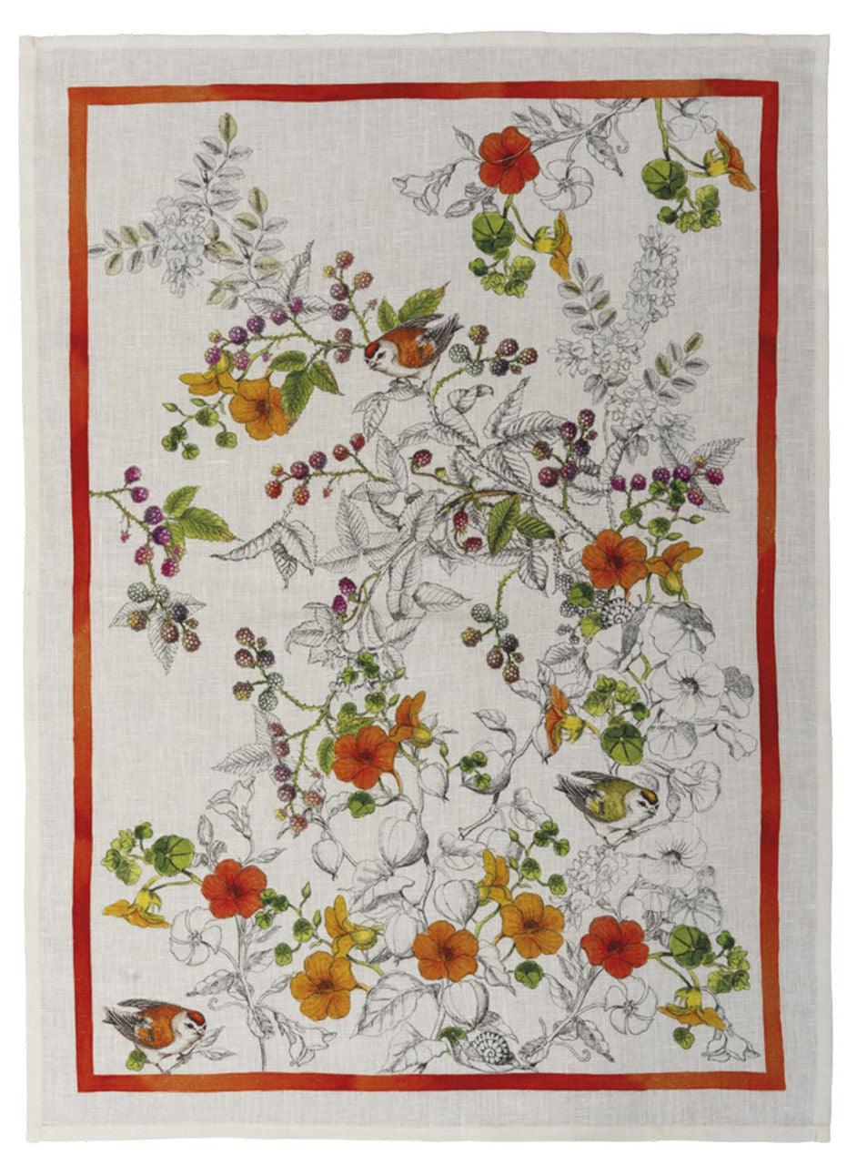 Tessitura Toscana - Tea Towel "Gravure Arancio"