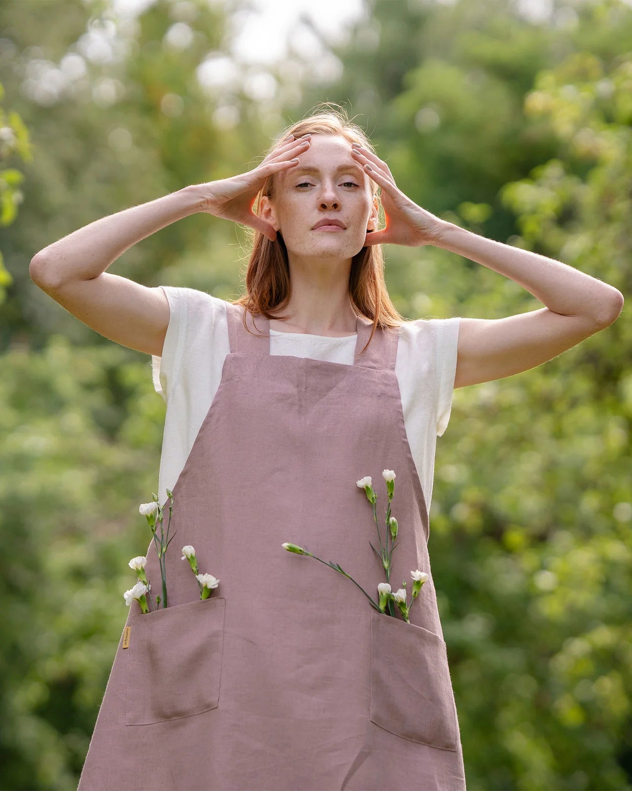 Linen Cross-back Apron (Multiple Colours)