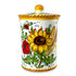 Borgioli - Sunflower on White Large Canister (No Handles)