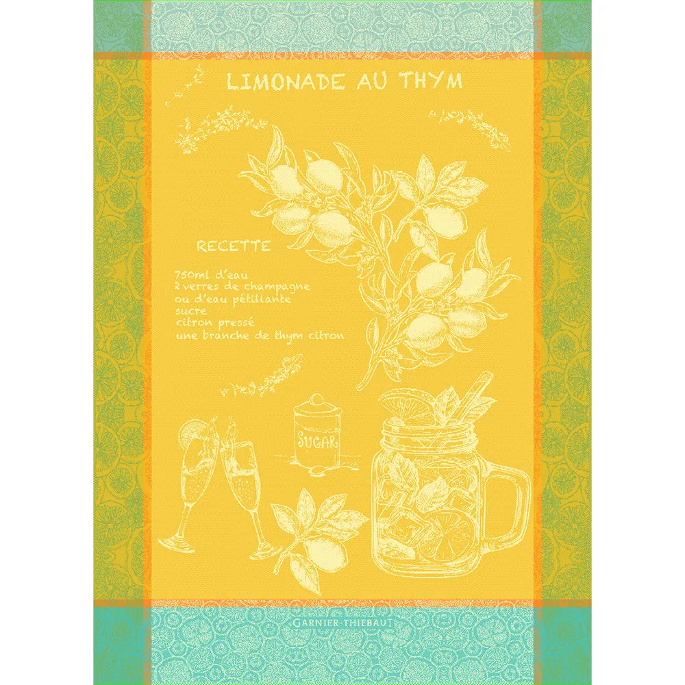 Garnier Thiebaut "Limonade Au Thym" Jacquard Kitchen Towel