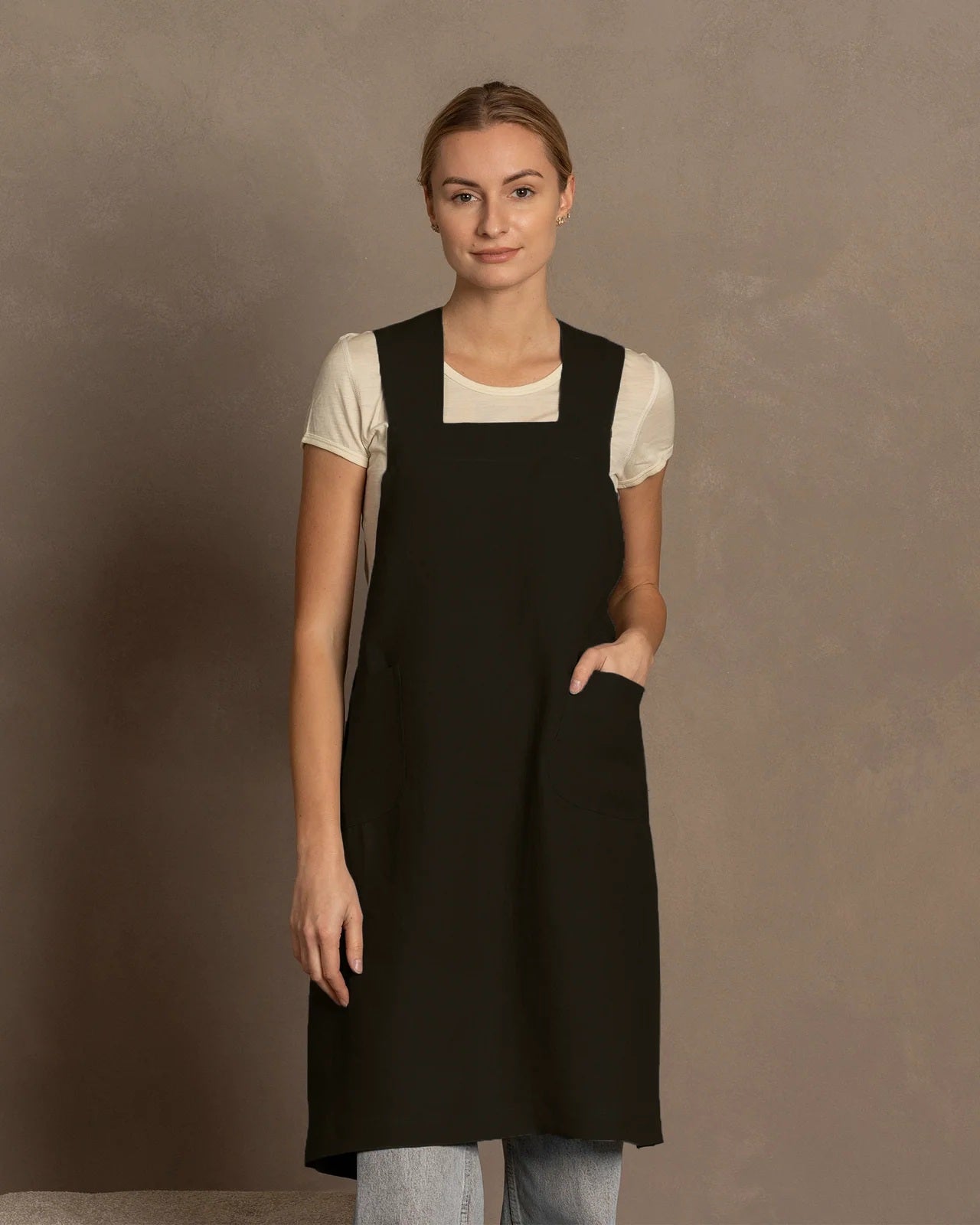 Linen Cross-back Apron (Multiple Colours)