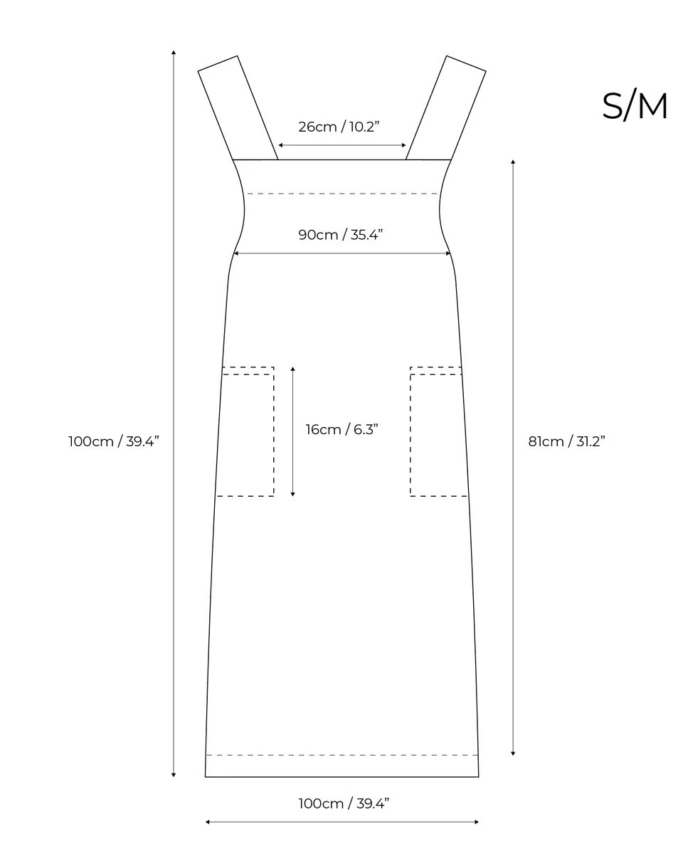 Linen Cross-back Apron (Multiple Colours)
