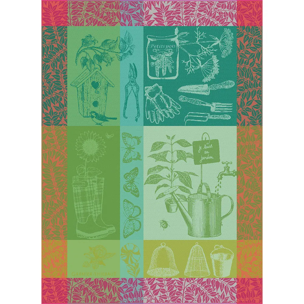 Garnier Thiebaut "Mon Petit Jardin" Jacquard Kitchen Towel