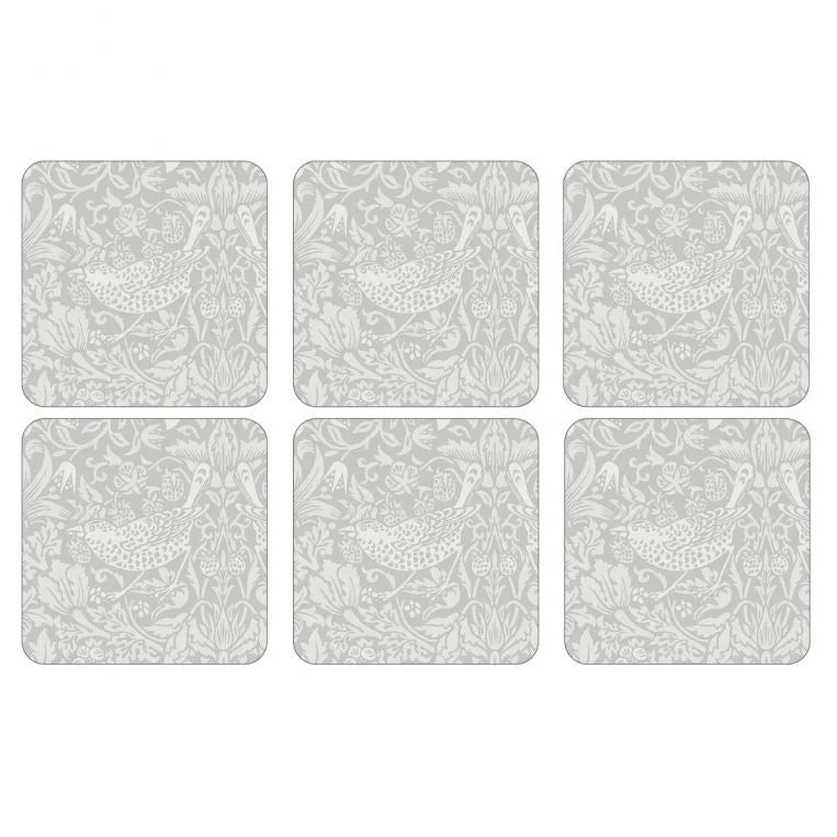 Pimpernel - Strawberry Thief Cork-Backed Coaster (Set of 6)
